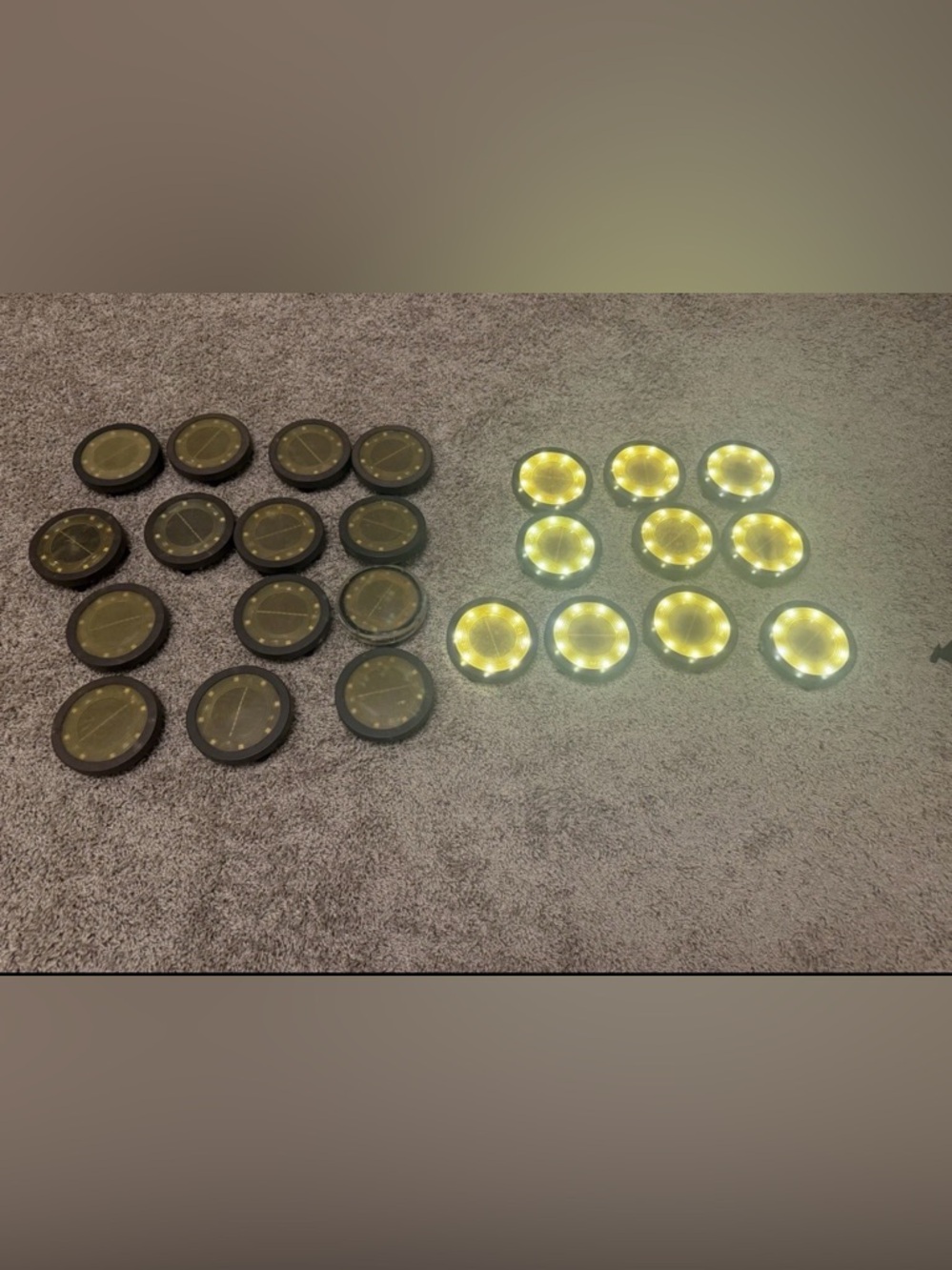 Lot of 24 solar disc lights